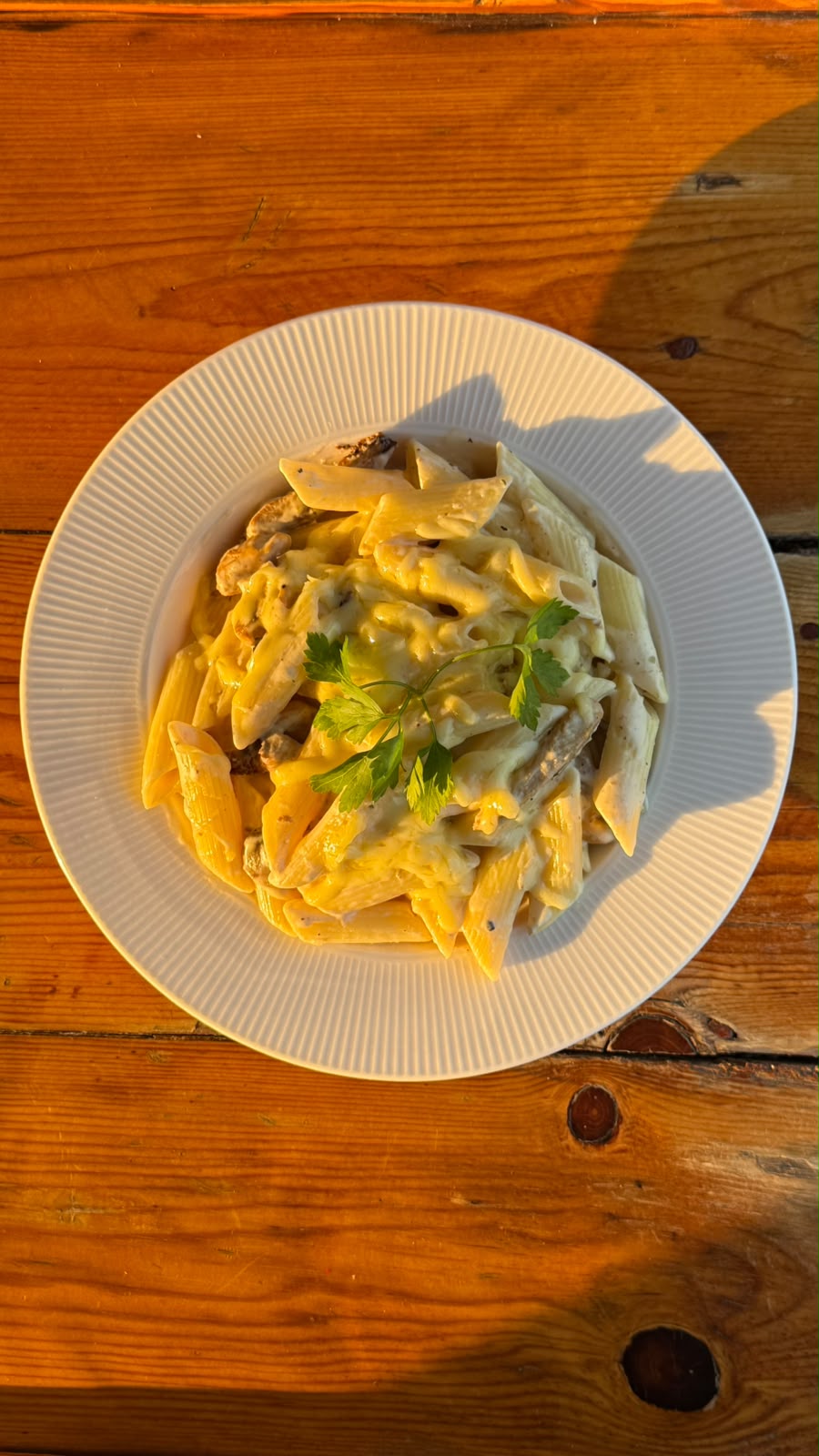 Kremalı Mantarlı Tavuklu Penne